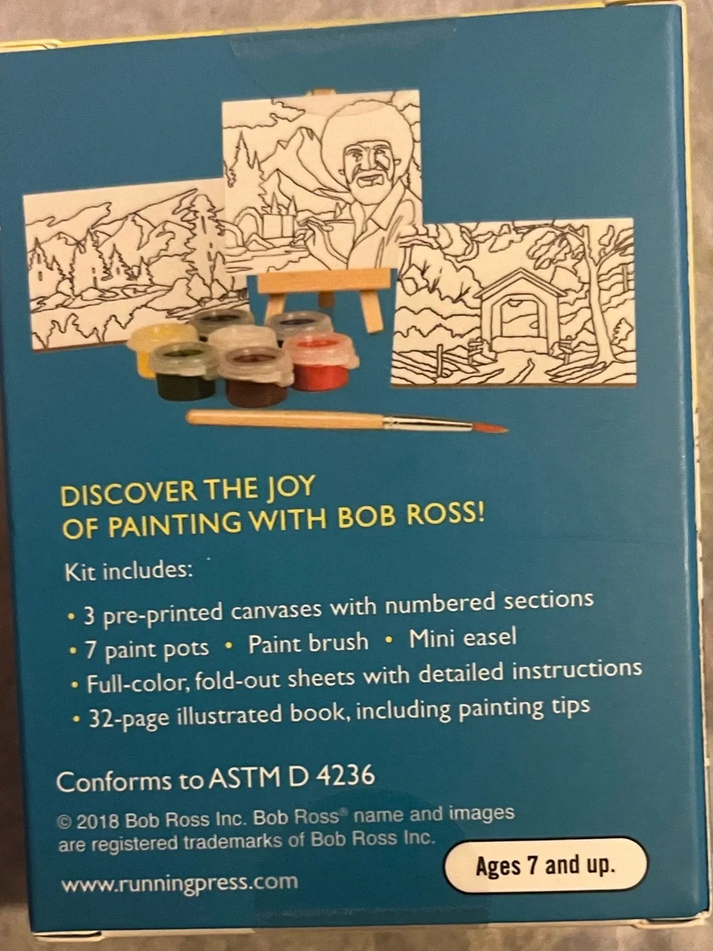 Bob Ross By The Numbers mini paint kit